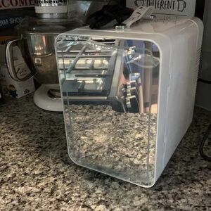 Skincare Fridge, Mini Fridge with Dimmable LED Light Mirror,